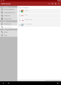 G DATA Mobile Security Android: Apps protegidas